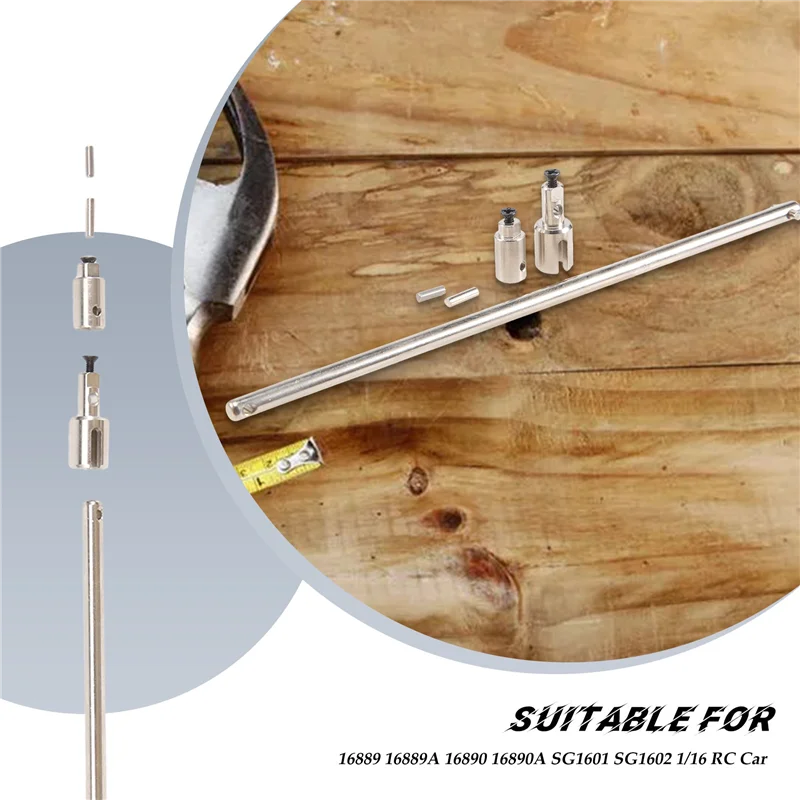 DELAM-Metal Main Axie Drive Shaft لـ HBX 16889 16889A 16890 16890A SG 1601 SG 1602 SG1601 SG1602 RC ملحقات قطع غيار السيارات