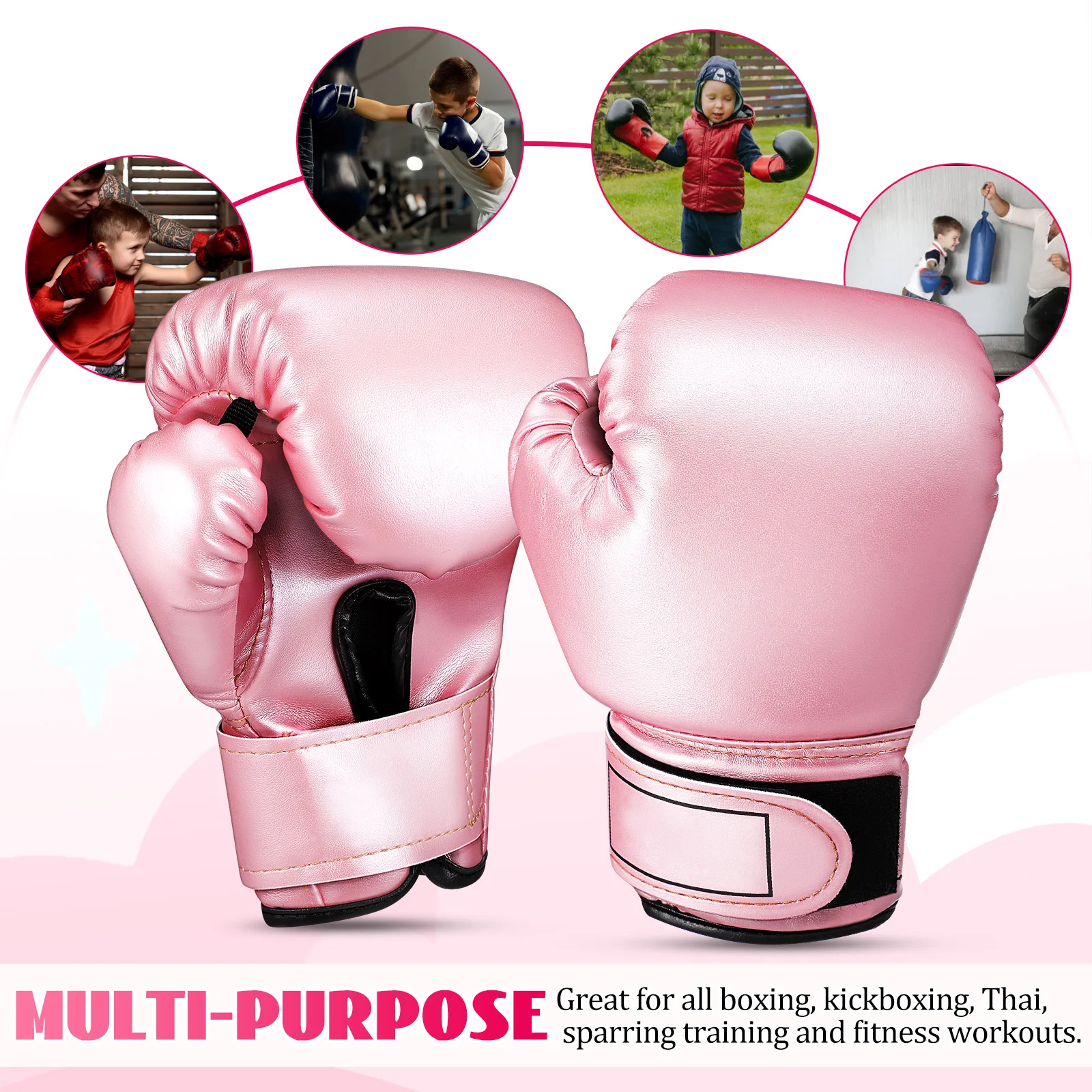 1 زوج الأطفال قفازات الملاكمة الاطفال قفاز السجال للتدريب غطاء من البولي يوريثان تنفس شبكة خفيفة الوزن تصميم كيك بوكسينغ التايلاندية قفاز