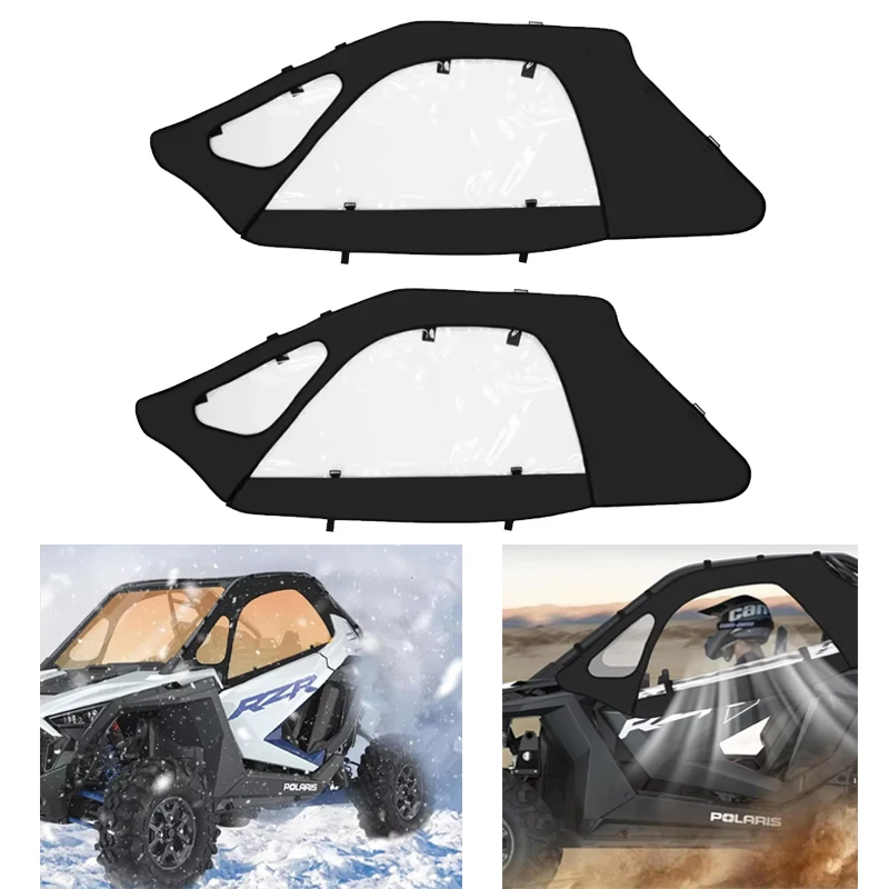 For RZR PRO R Soft Cab Enclosures Windows Kit Compatible with Polaris RZR XP 4 1000 / XP 4 Turbo 2020-2025 UTV Soft Upper Doors