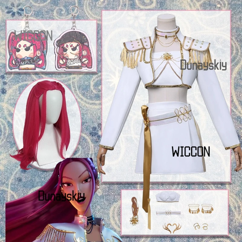 

Mira WHAT IT SOUNDS LIKE Сценическая форма Huntrix KPop Demon Hunters Косплей Белый Корея Idol Сексуальное мини-платье Хэллоуин 코스프레