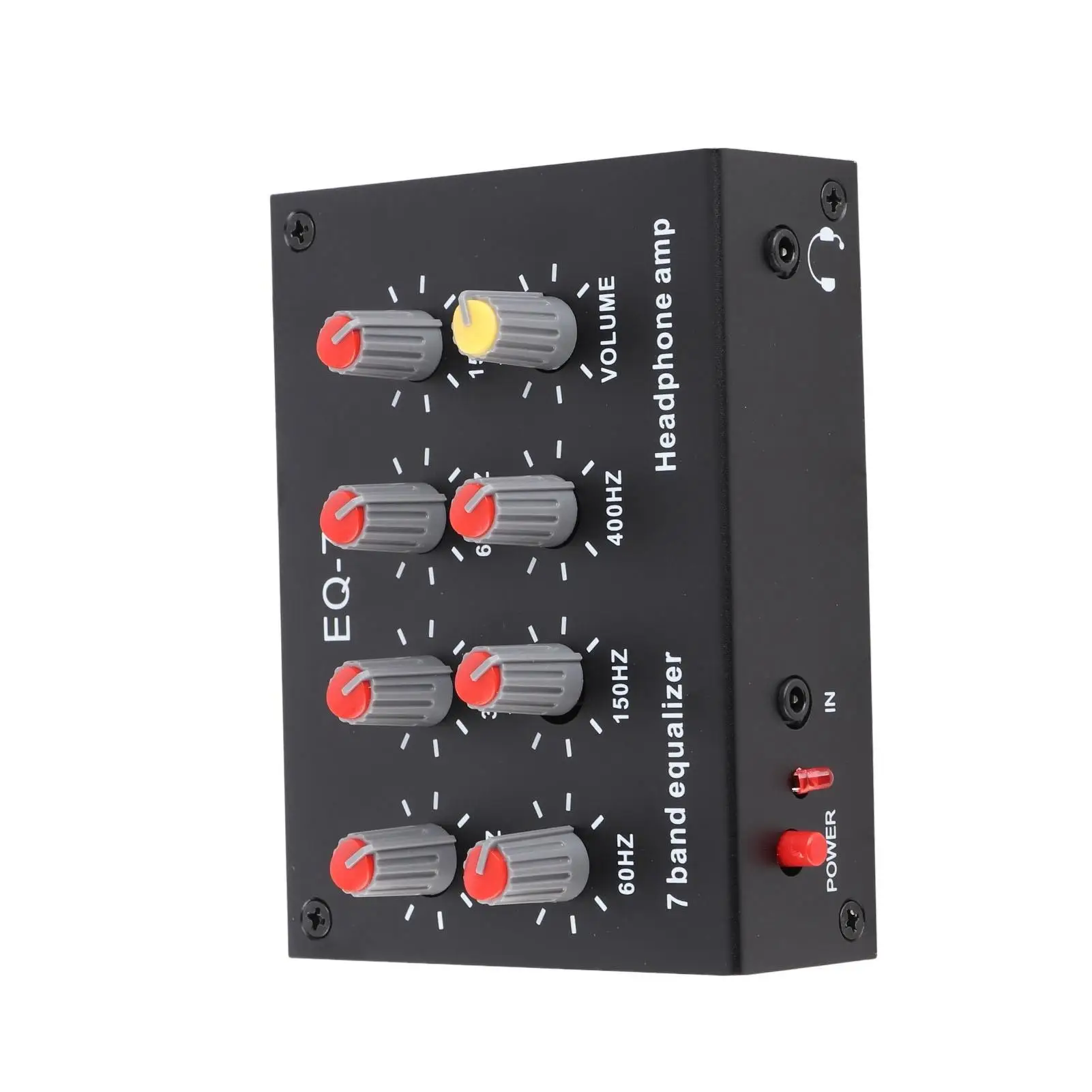 12dB Dual Channel 7-Segment Sound Equalizer - High Bass Adjustment Signal Amplifier