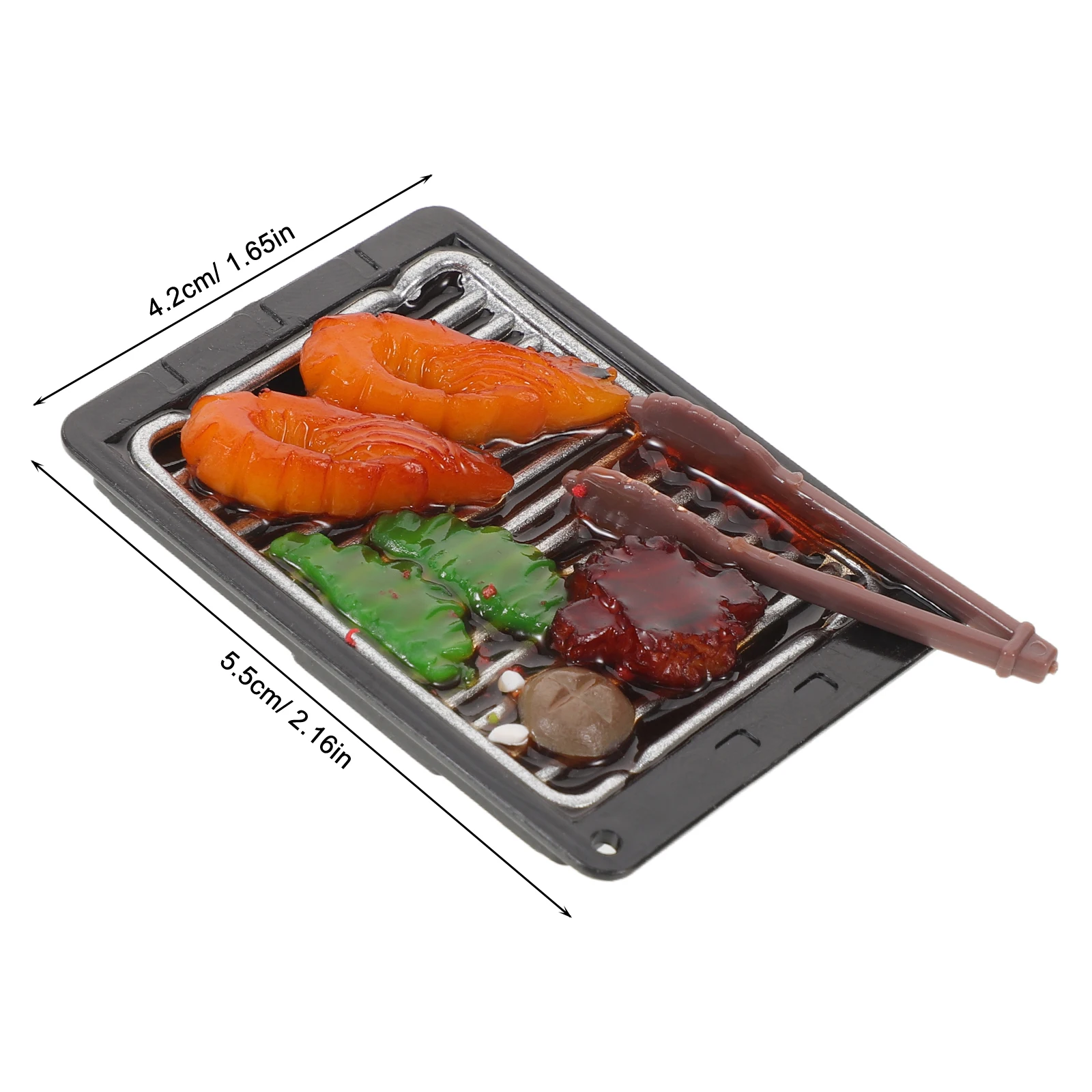 Juego de Mini parrilla de barbacoa realista, juego de simulación, accesorios de comida de cocina, exhibición de barbacoa para fiesta, parrilla de juguete, 6 uds.