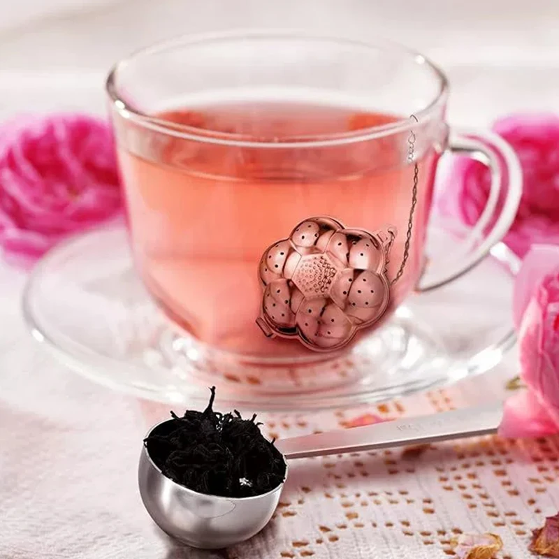1/2PCS Creative Stainless Steel Tea Infuser Teapot Tray Spice Tea Strainer Herbal Filter Teaware Accessories Kitchen Tools