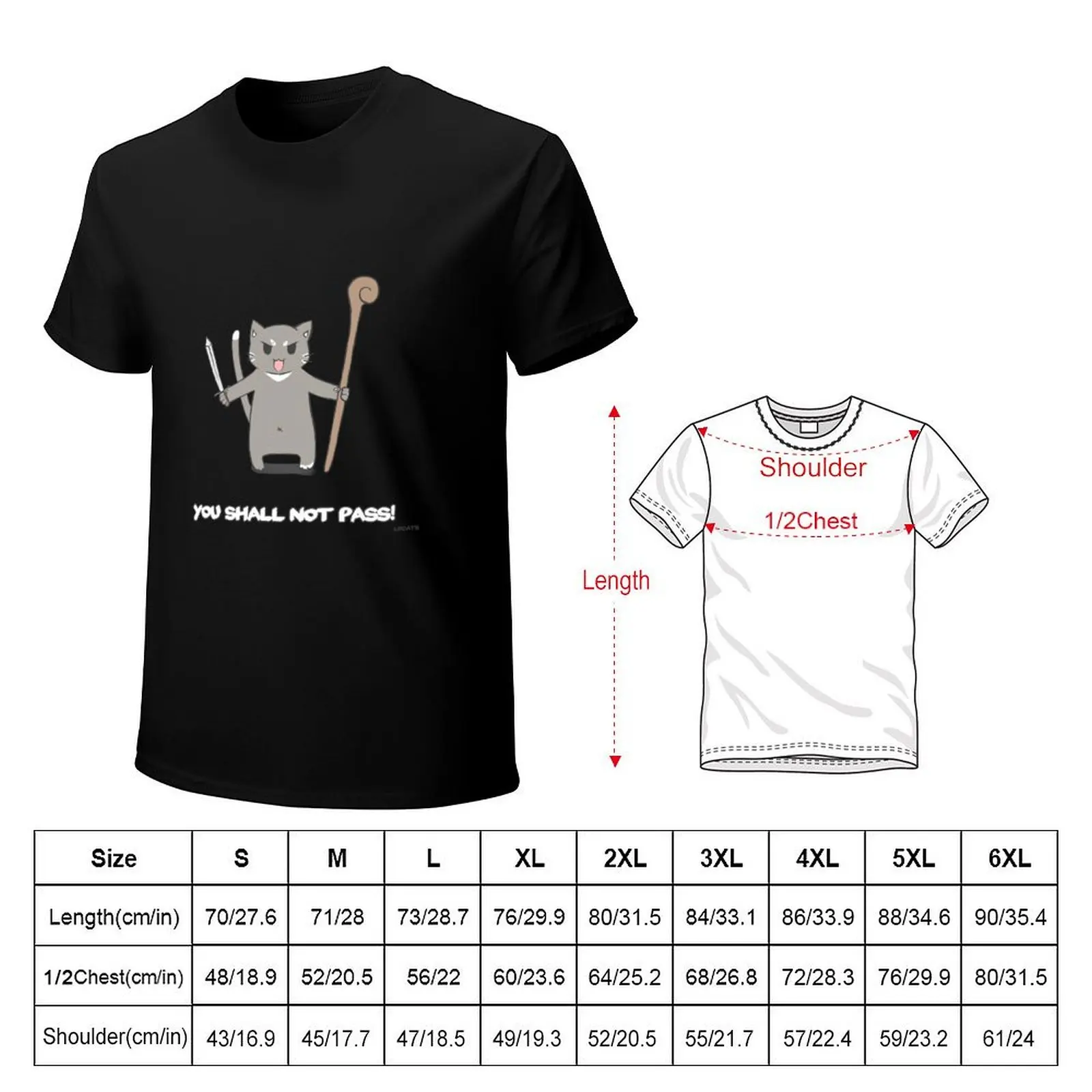 You shall not pass! T-Shirt Street Style Casual Tee Shirt