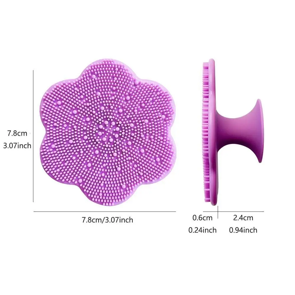 Spazzola per la pulizia del viso in silicone a forma di fiore Ventosa per cintura Pulizia profonda Cura della pelle Scrub Detergente Struccante Esfoliante