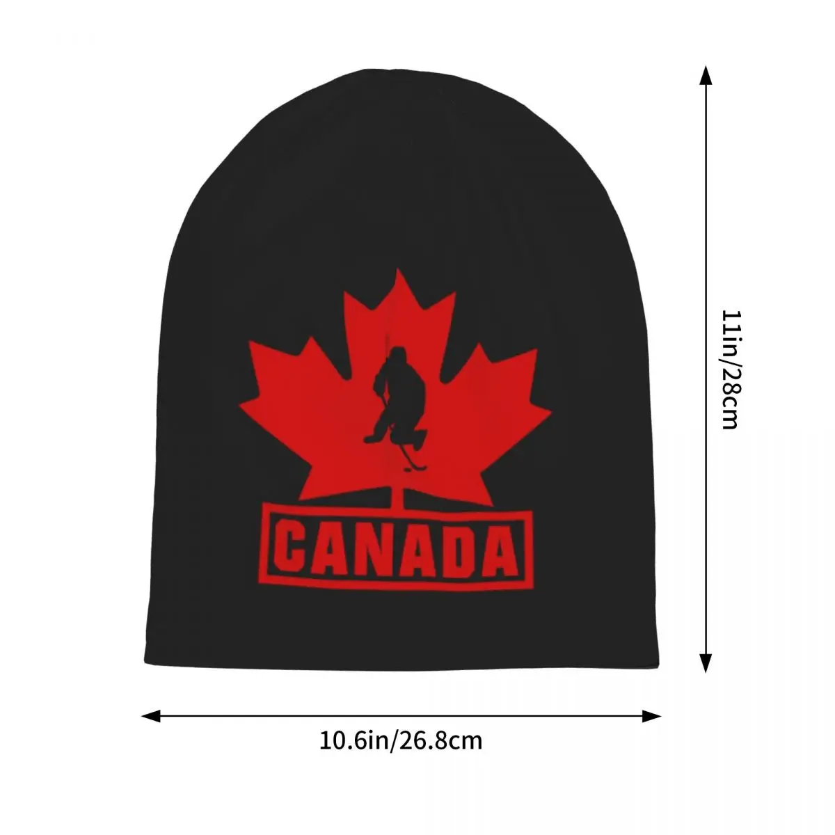 Canada Ice Hockey Sports  Unisex Adult Beanies Caps Knitted Bonnet Hat Warm Hip Hop Autumn Winter Outdoor Skullies Hats