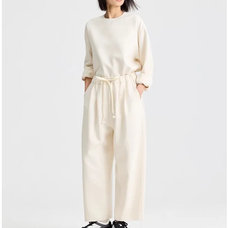 Dave&di Double Sided Sports And Casual Loose Hoodie, Short Skirt, Long Pants Set Woman Clothes Pant Sets New Two Piece Set Women