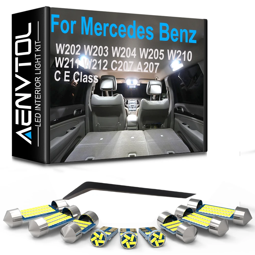 Car Interior LED Lights Canbus for Mercedes Benz W202 W203 W204 W205 W210 W211 W212 C207 A207 C E Class Auto Accessories Parts
