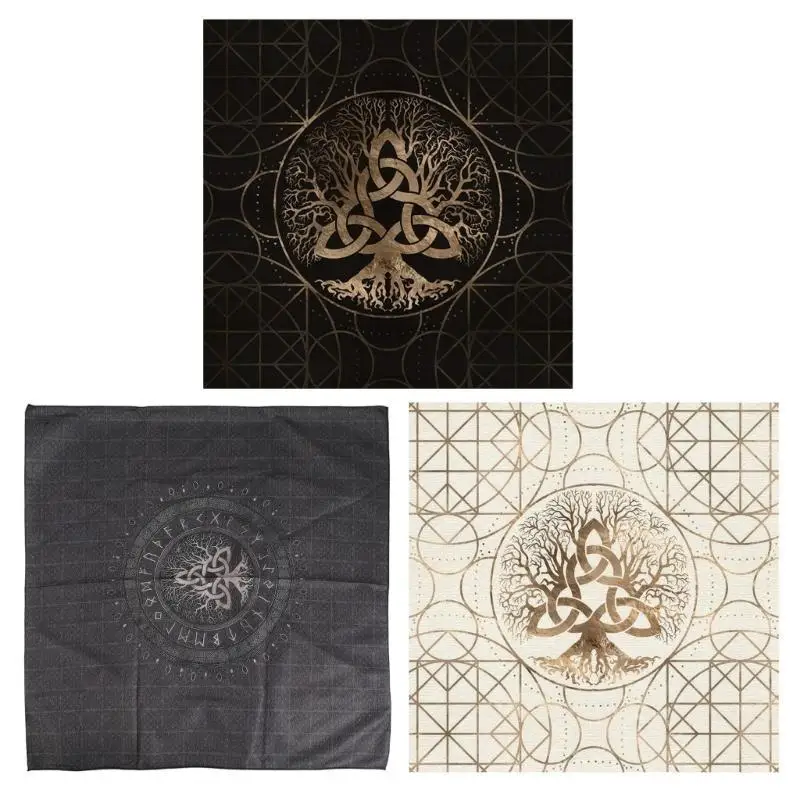 

652F Square Flannelette Tarots Altar Cloth Board Game Pad Astrological Oracles Table Cover Card Mat Divinations Tablecloth