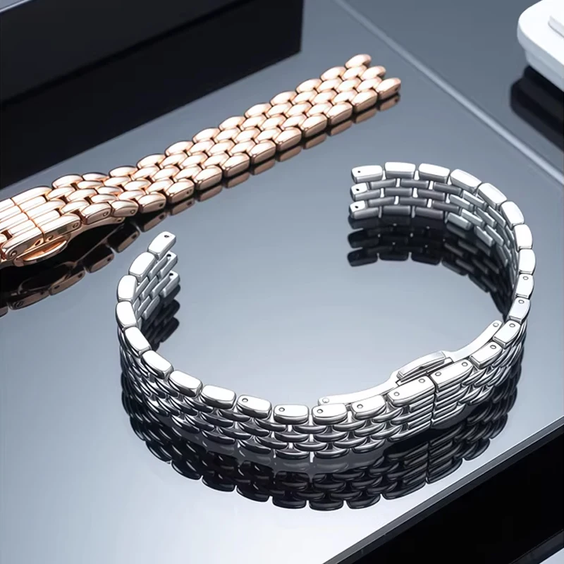 

Для часов Armani Small Round Watch AR11354 11355 11706 11707: вогнутый стальной браслет, женский стальной металлический ремешок 12 мм, серебристый/розовое золото