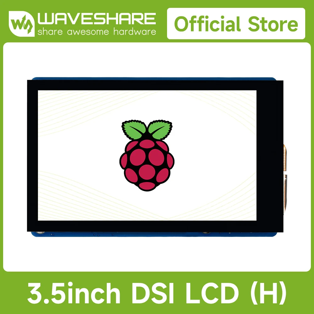Waveshare 3.5인치 DSI 정전식 터치 디스플레이, 5포인트 터치, 라즈베리 파이 시리즈 보드용 480×800