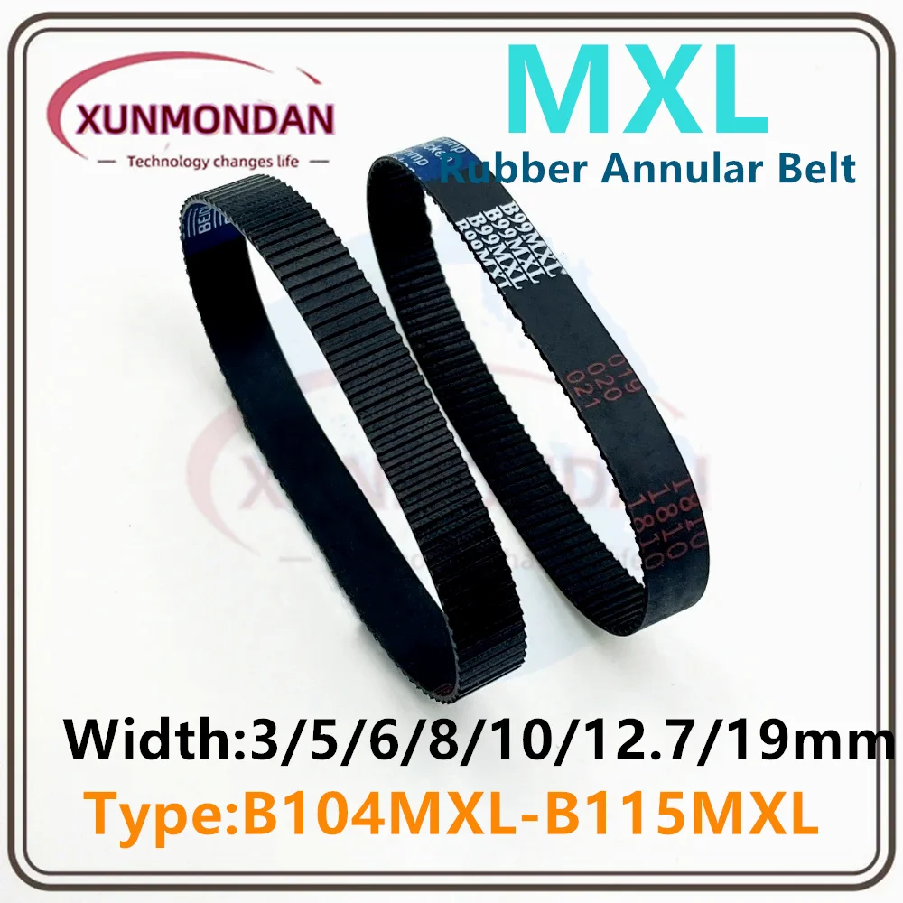 MXL Timing Belt B104 B105 B106 B107 B108 B109 B110 B111 B112 B113 B114 B115 Width 3/5/6/8/10/19mm 3D Printer Rubber Drive Belt