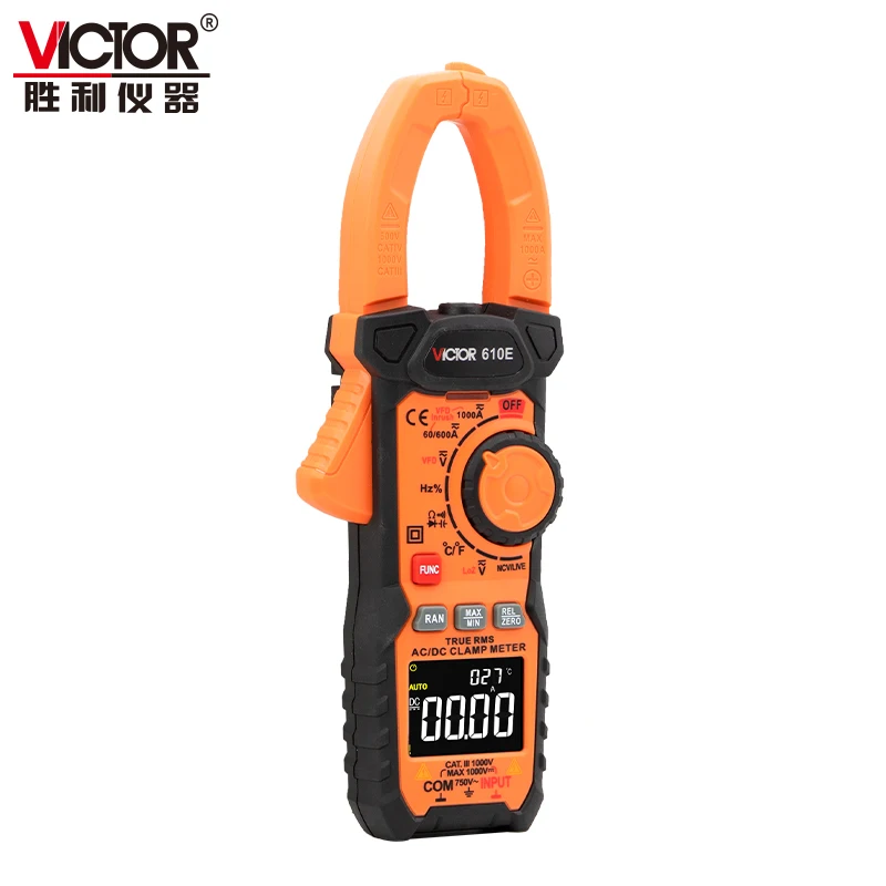 VICTOR 610E digital clamp meter VFD current / voltage 750V test surge inrush current test automatic smart multimeter multi meter