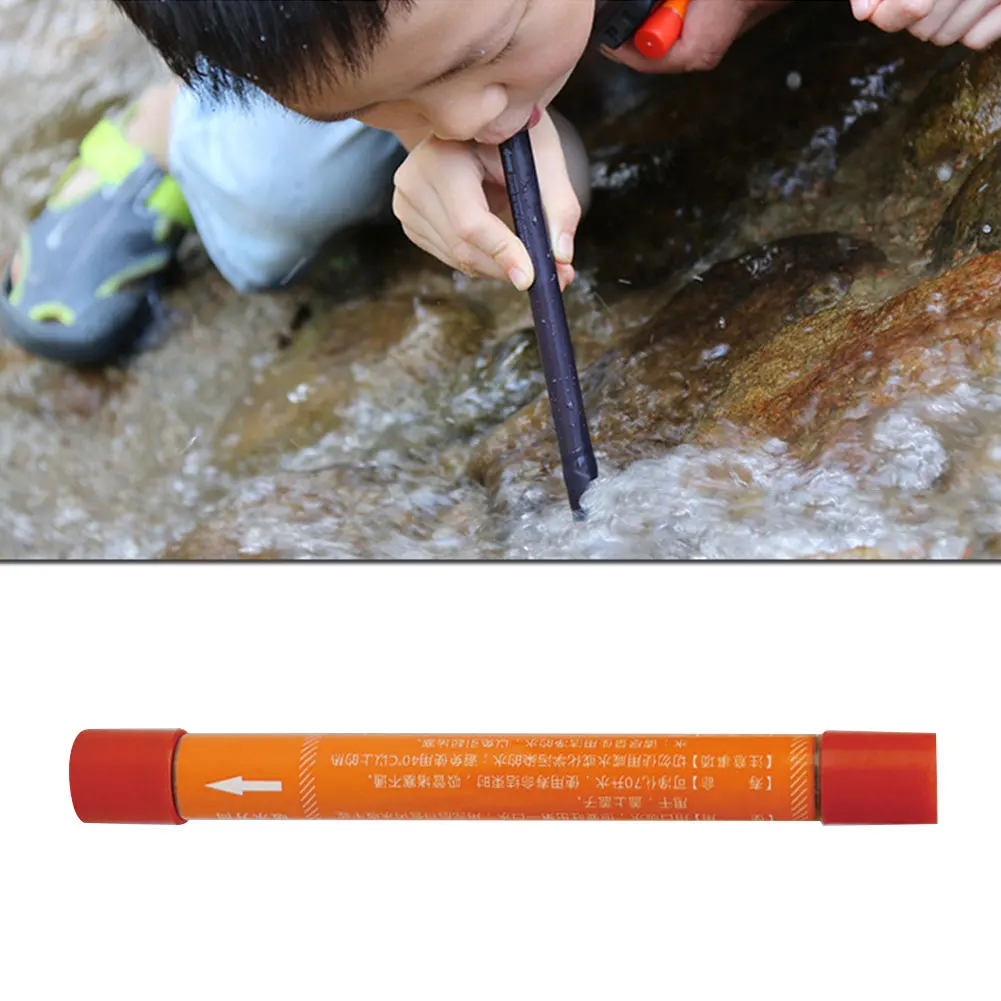 Pen Shaped Portable Personal Camping Equipment Water Filter Safety Pocket Water Purifier Purification Straw for Hiking Outdoor