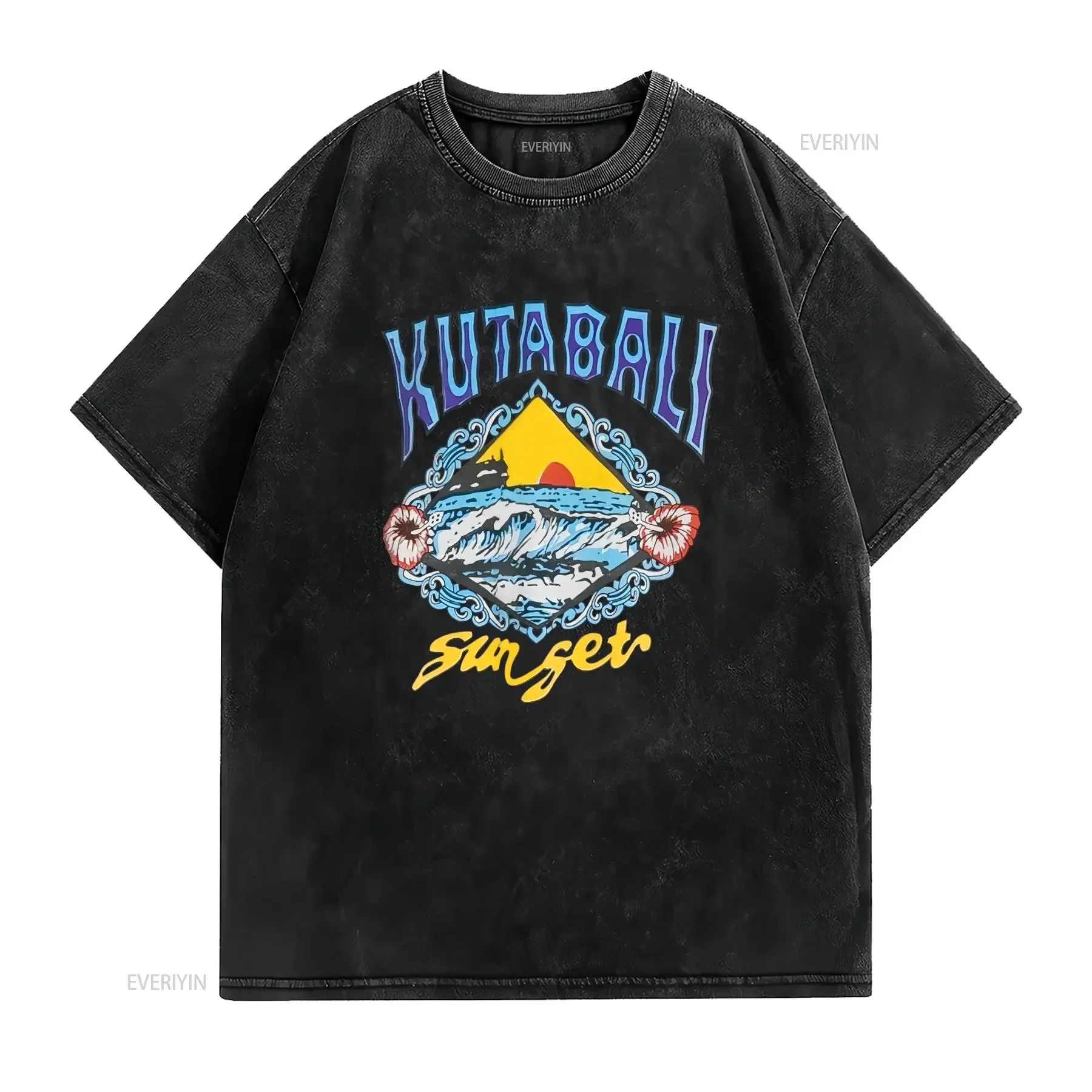 Vintage 90s Kuta Bali T Shirt 2XL Thin Surfing Indonesia Tourism Distressed vintage Washed Slightly Soft fashion