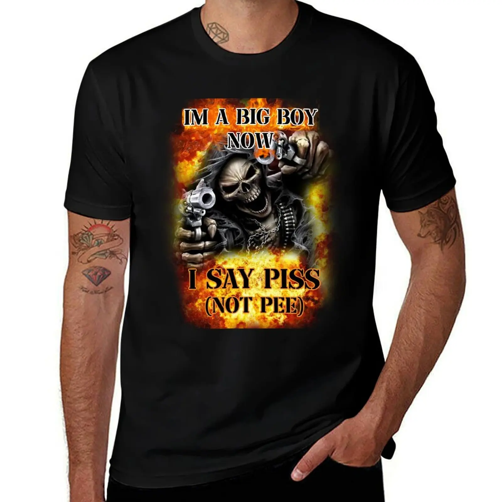 im a big boy now i say piss not pee T-Shirt Casual Daily Wear Short Sleeve Top
