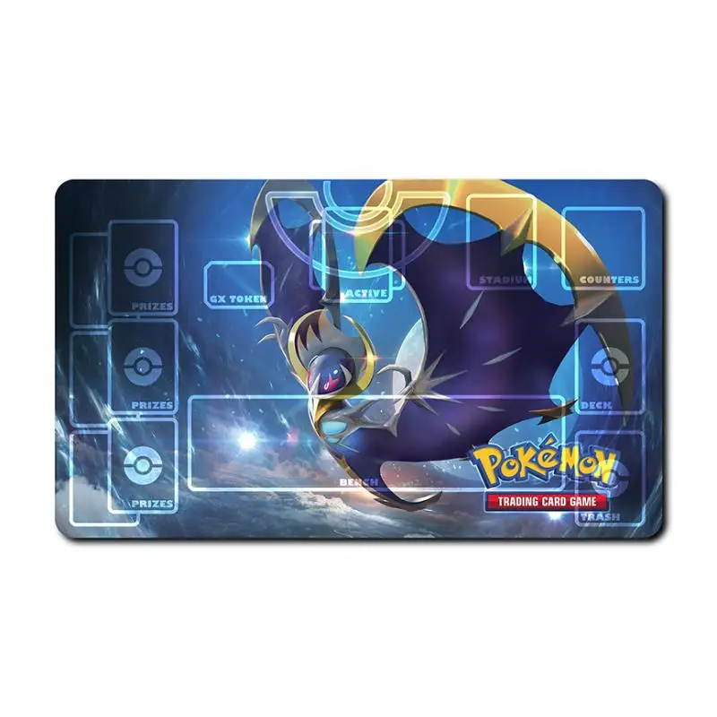 Pokemon 60X35Cm Card Mat Lunala Blacephalon Decidueye Giratina Dedicated Game Single Player Battle Anime Characters Card Pad