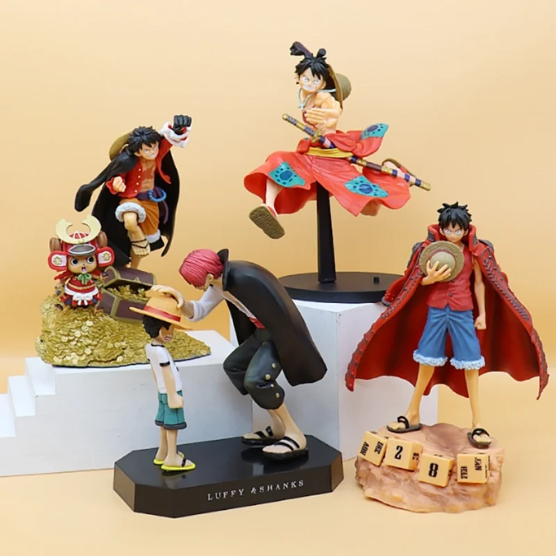 

One Piece Thief King Anime Peripheral Big Office Battle Edition Hundred Scenery Luffy Art Solon Model Ornament Trendy Play