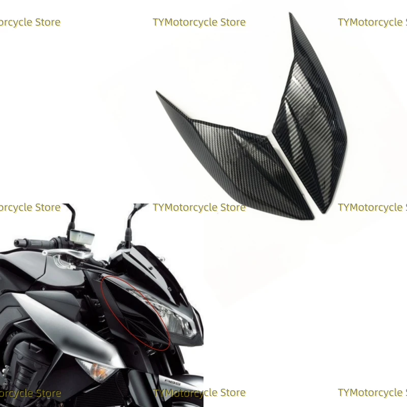 

Carbon fiber coating Front Nose Side Headlight Cover Fairing Fit For KAWASAKI Z1000 2010 2011 2012 2013