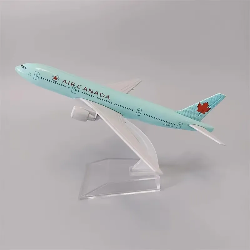 16 cm B777 Canada Airlines 1:400 Scale 777 Aircraft Model with Base Alloy Plane For Collectible Souvenir Show Gift Decoration
