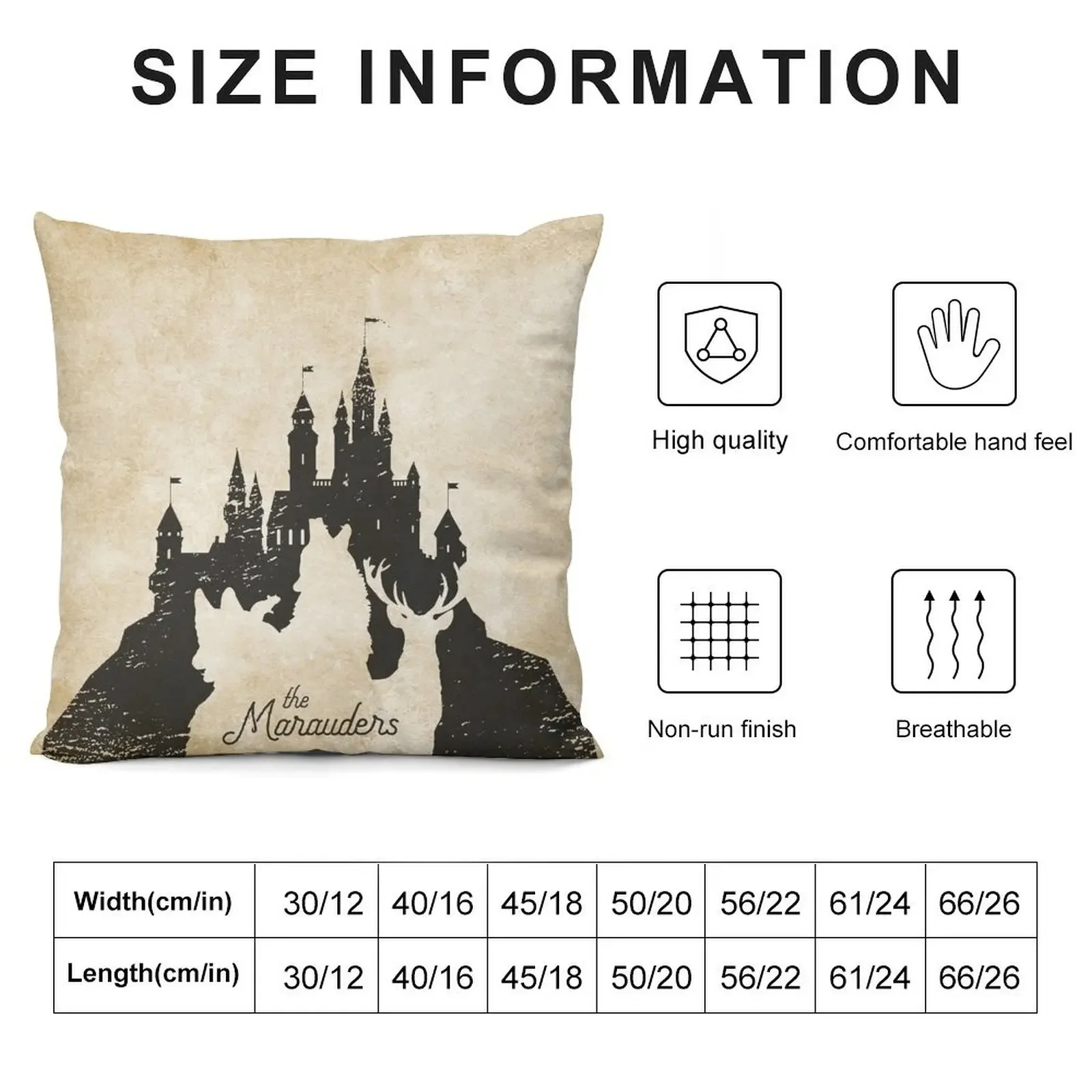 The Marauders Castle Throw Pillow Couch Pillows New year Sofa Cover Cushion Cover Luxury pillow