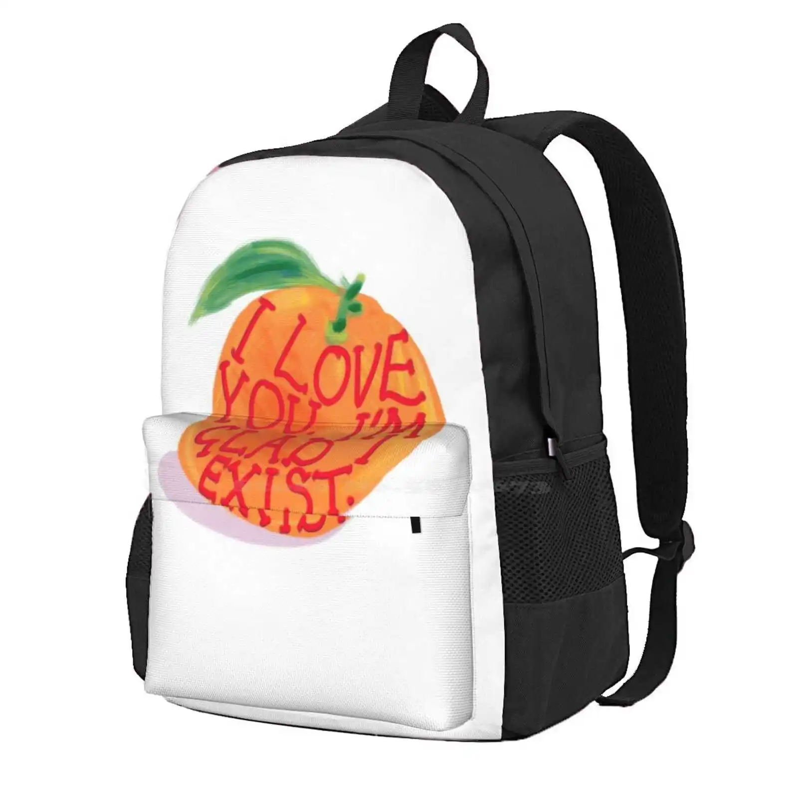 

I Love You (I'M Glad I Exist) Hot Sale Schoolbag Backpack Fashion Bags The Orange Wendy Cope Poetry Poem Romance I Love You Im