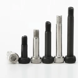 M2 M2.5 M3 M4 Grade 12.9 Cup Head Socket Screws Half Tooth Inner Hexagon shoulder screw Bolts Nickel Plating/Black A2