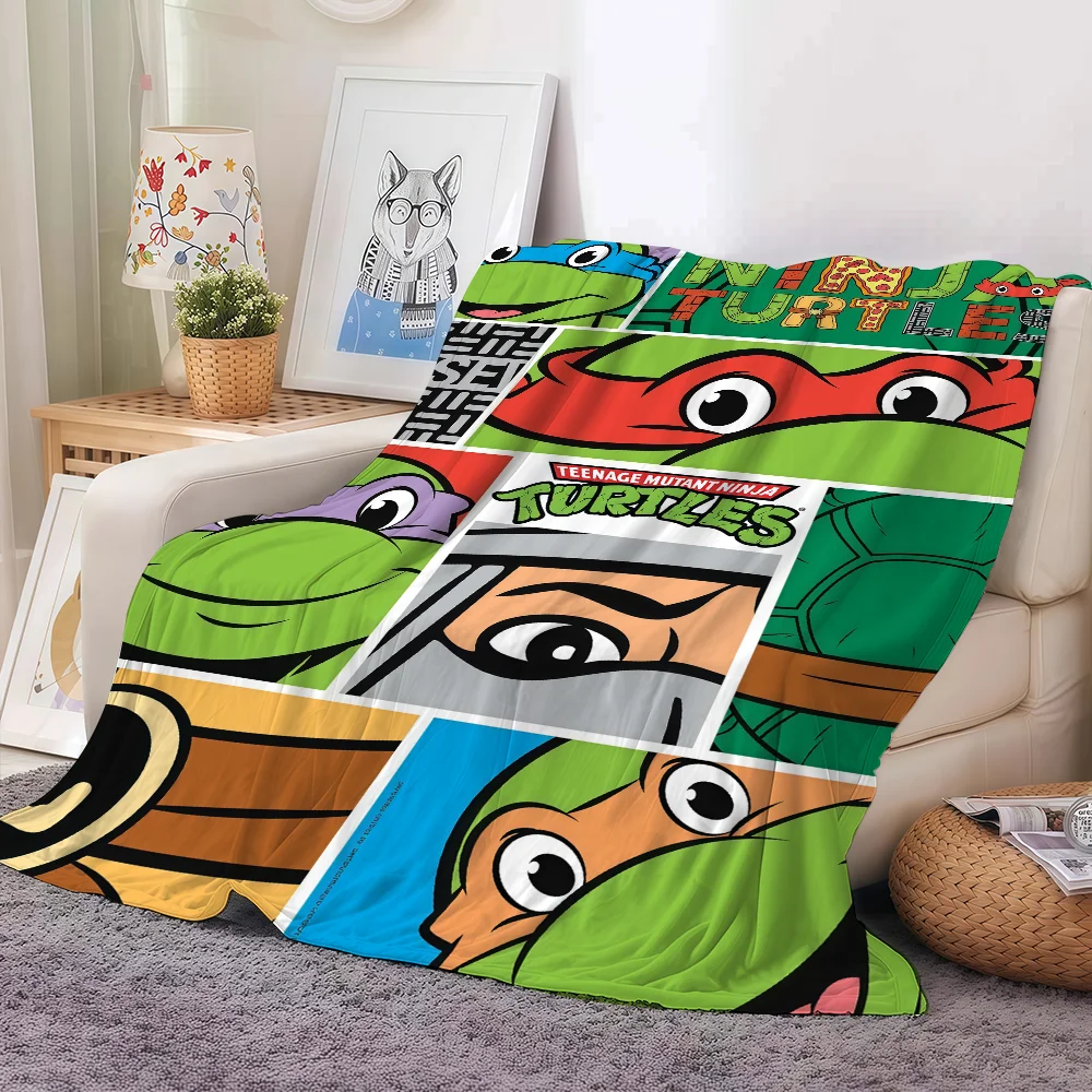 Movie T-teenage M-mutant N-ninja T-turtles Blanket For Sofa Office Bed Plane Travel Sleep Read Relax Camping Soft And Warm