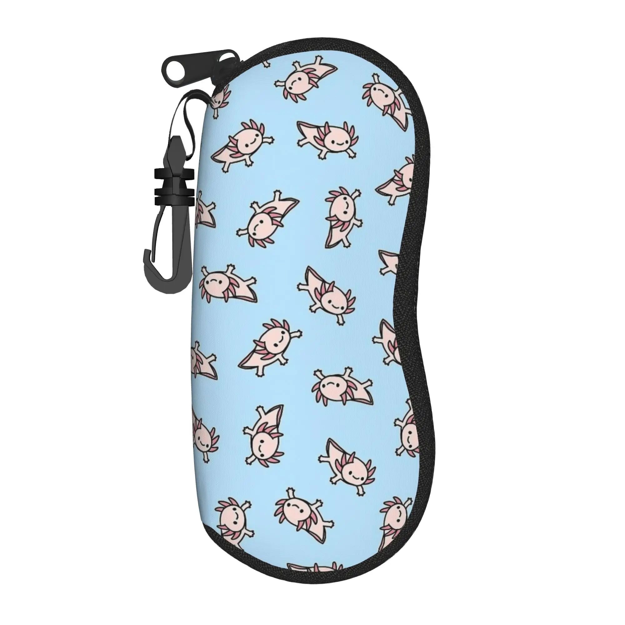 Axolotl Mexican Salamander  Accessories Glasses Case for Girls Student Box Funny Cartoon Sunglasses Protector Eyewear Container