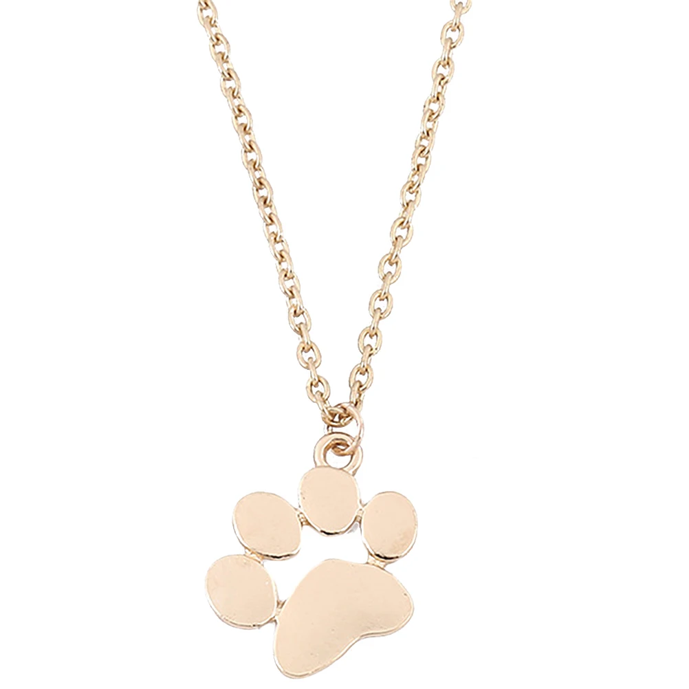 

Choker Dog Paw Necklace Pendant Cute Jewelry Clavicle Women Miss