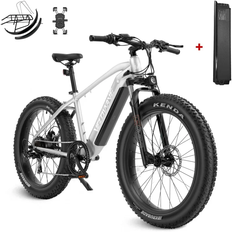 Aqvelowave electric for adults 750W Bafang motor peak 1000 28mph mountain ebike 48V 15ah 26 ''Fat Tire E bike Shimano 7-speed