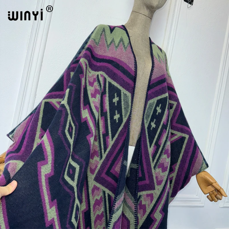 WINYI African womens coats winter maxi party dress Female abaya Autumn outfits for women cardigan Open Front Loose Kimono