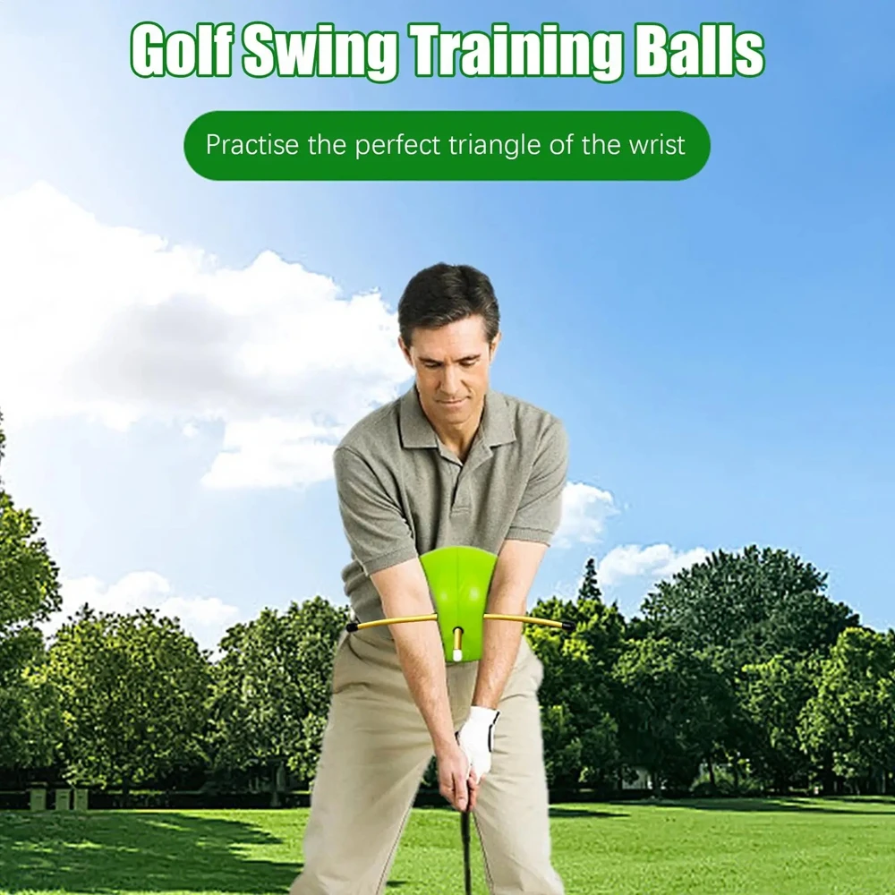 Golf Swing Trainer Ball Arm Postures Corrector Golf Swing Chicken Wings Corrector Swing Trainer Connecting Ball for Chipping