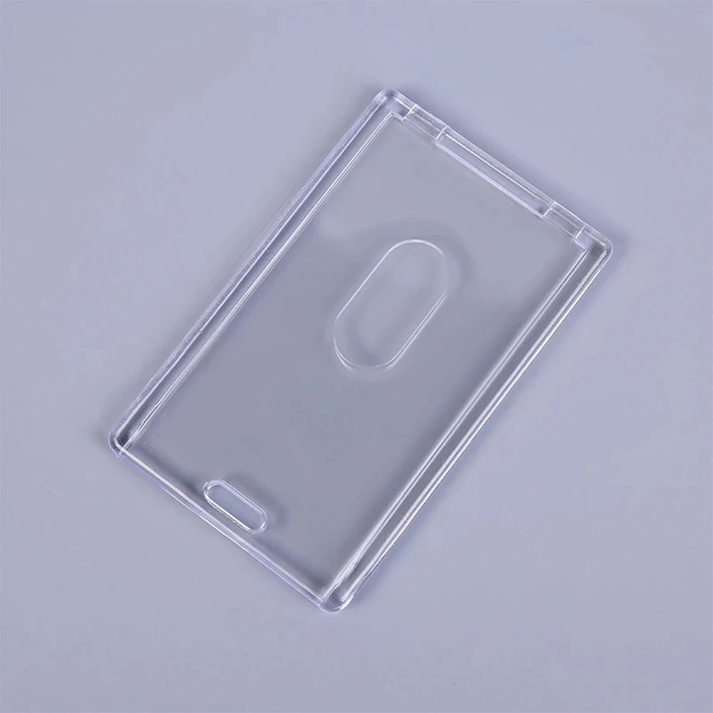 Bus Card Holder Case Acrylic Clear Acrylic Sleeve Office Staff Card Protector Protective Card Cover Case For School Campuses