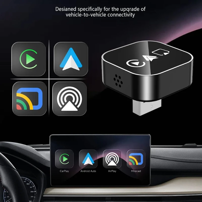 CarPlay Adapter 2026: Newly Upgraded Wireless Bluetooth Screen Mirroring Smart Plug-and-Play
