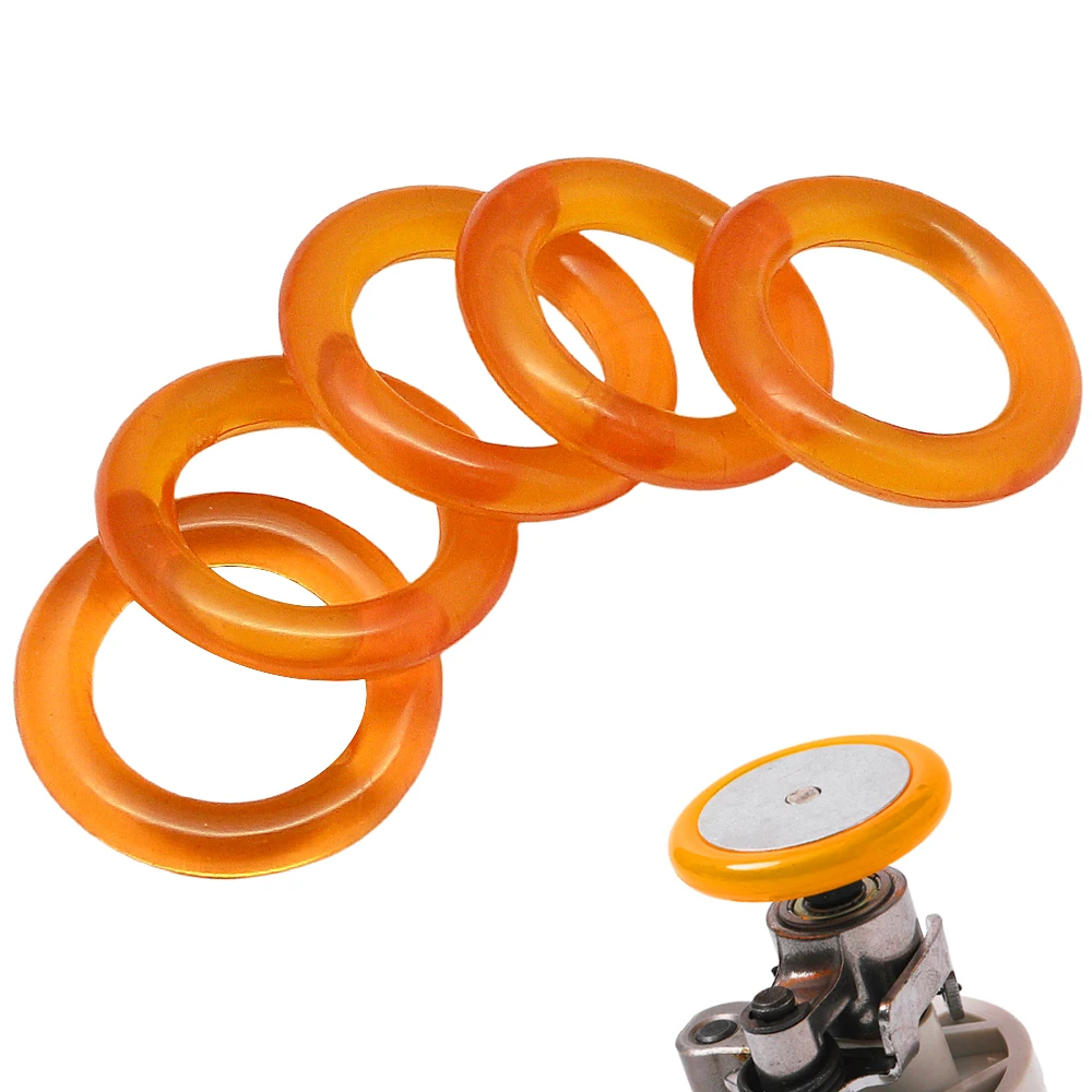 5 PCS/Set Orange Sewing Machine Bobbin Winder Rubber Rings O Ring For Computer Car Flat Sewing Machine Accessories 24*37mm