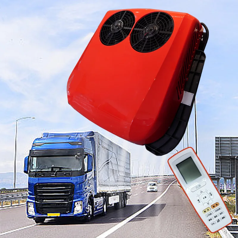 Factory Direct Sales of Dual-fan Compact Roof air Conditioner 12v RV Camping Vehicle Cab Sleeper Camper vans