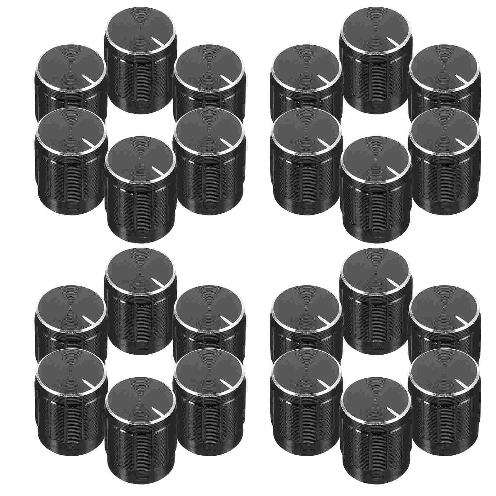 

24 Pcs Potentiometer Knob Volume Black Knobs Control Guitar Dimmer Audio for Adjustable Rotate Button Accessories