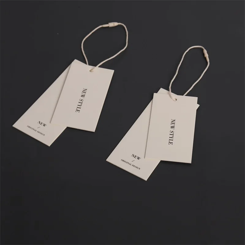 Custom..pieces.Custom Luxury PVC Clothing Hangtags with Swing Feature Sustainable Name Logo Printed Paper Hangtag Own