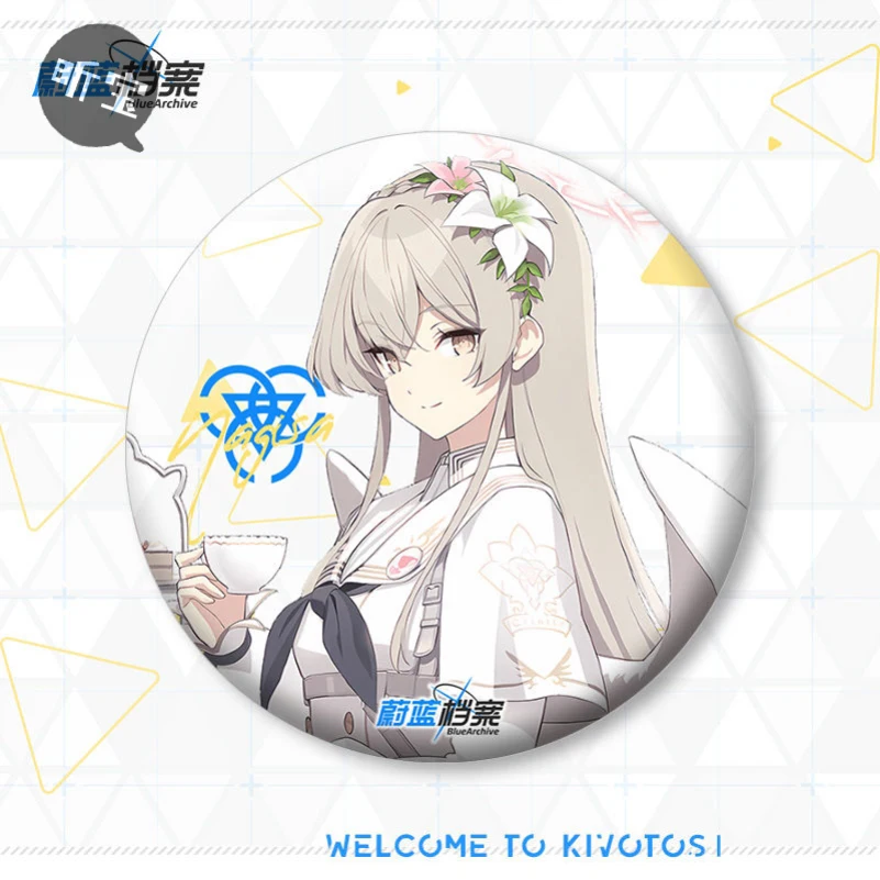 58Mm Badge Blauw Archief Misono Mika Takanashi Hoshino Figuren Broches Pins Anime Collecties Kleding Tassen Rugzakken Geschenken Meisjes