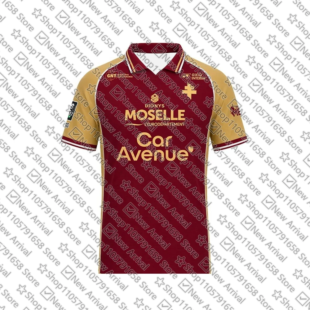2026-27 Frankreich Erwachsenen- und Kinder-Sportbekleidung FC Metz Schnelltrocknendes Atmungsaktives Fußballtrikot für Herren und Damen Heim- und Auswärtstrikot Fußball-T-Shirt Fangeschenke