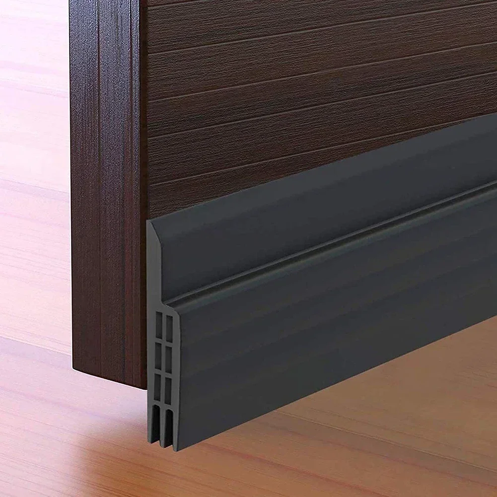 1 meter Rubber Door Draft Stopper Doors Seal Dust-Proof Winter-Proof Block Draft Door Bottom Guard