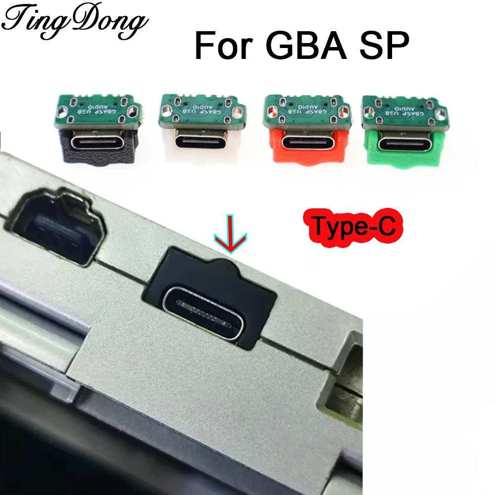 

1-5 шт. для GBA SP USB-C Type-C зарядный порт для Game Boy Advance SP USB-Type-C простая установка