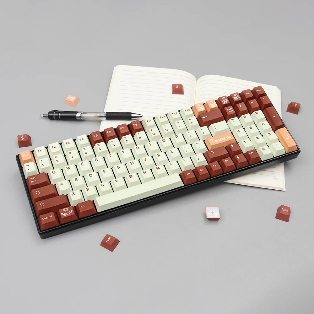 

129Keys GMK Tiramisu Keycap PBT DYE-Sublimation Cherry Profile Personalized Keycaps For MX Switch Mechanical Keyboard