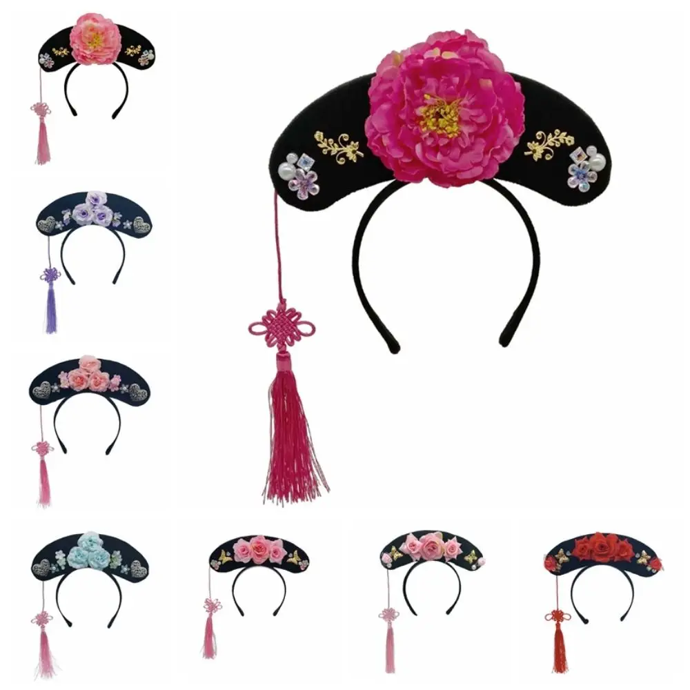 Bandeau de sauna fleur Hanfu papillon, perle biscuits, cerceau de cheveux de Style chinois, style prairie, nœud chinois, bandes de cheveux pour enfants