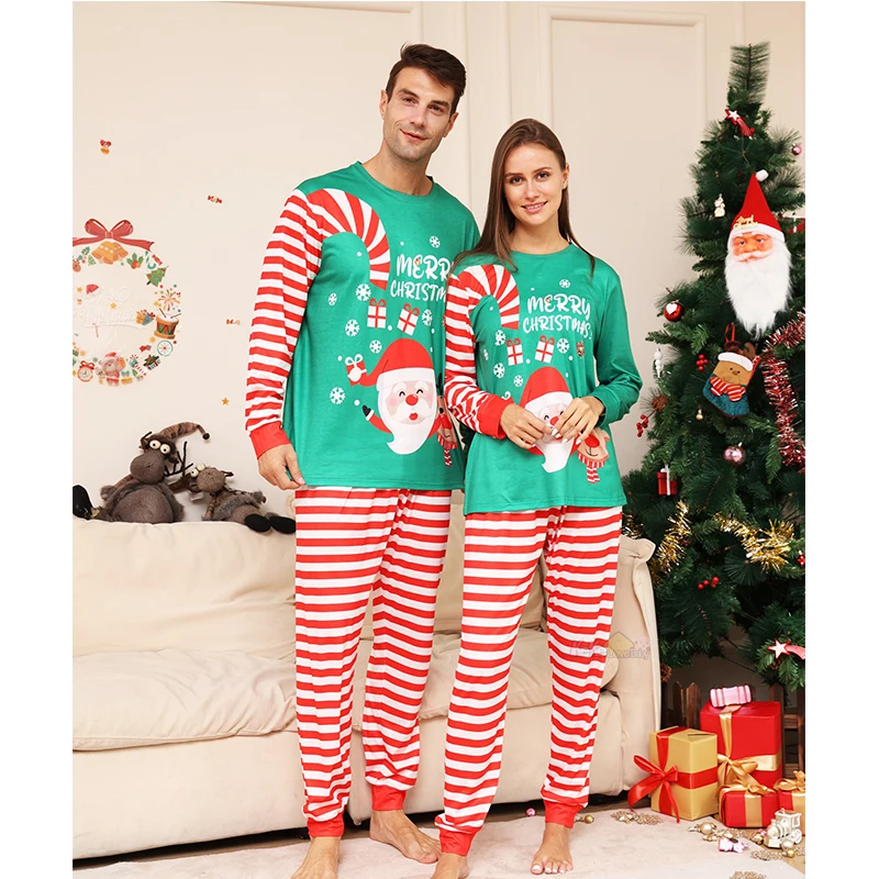 Christmas Matching Pajamas Outfits Adult Kids Baby 2024 New Family Xmas Sleepwear Father Mother Daughter Son Pyjamas Clothes Set