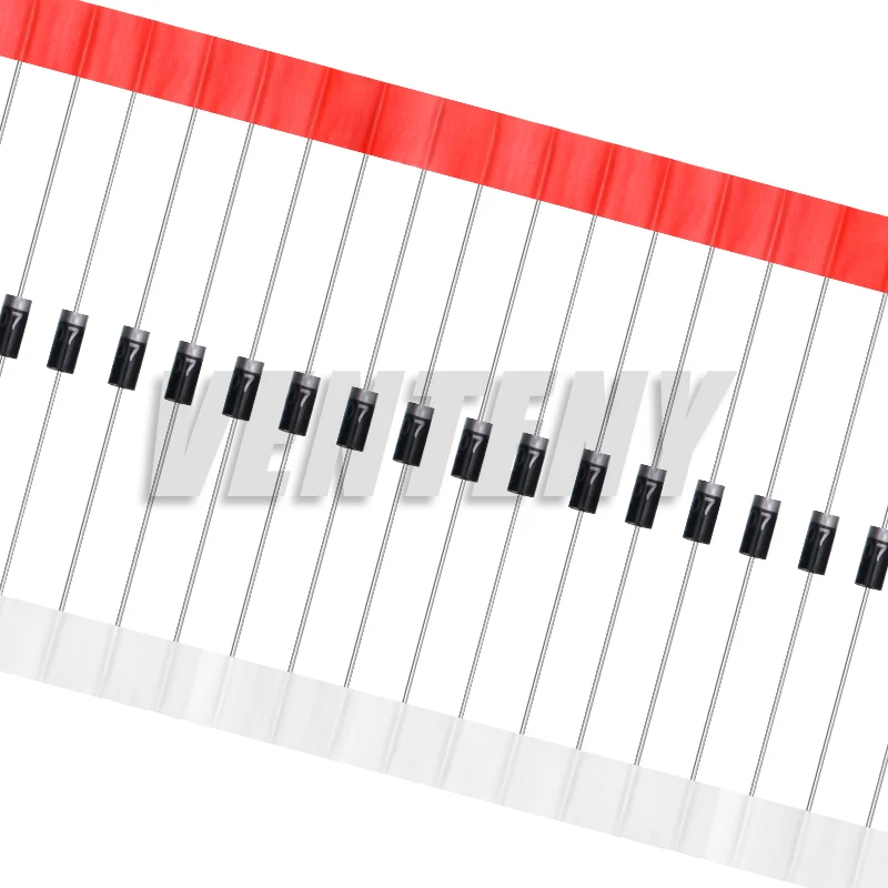 Diode redresseur 1N4007 100 pièces/lot 4007 1A 1000V DO-41 1N4007, nouveau 1N4007