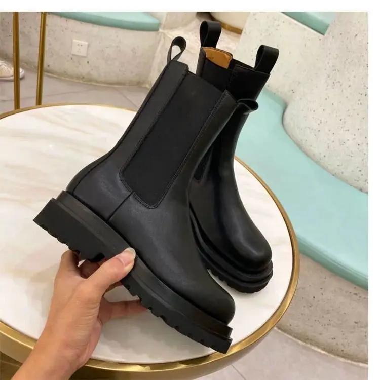 

Mona2022 Autumn Thick Bottom Mid-Calf Boots Women's Single Boot And Naked Boot in Internet Famous Thin Boot
