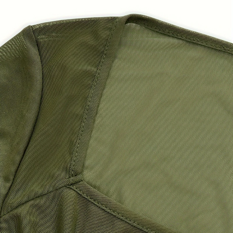 เสื้อผ้าเซ็กซี่สำหรับผู้หญิงไซส์ใหญ่ เสื้อครอปแขนยาวผ้าตาข่ายซีทรู แต่งผ้ารูดแบบไม่สมมาตร เสื้อยืดสไตล์ Y2K ลำลอง สตรีทแวร์