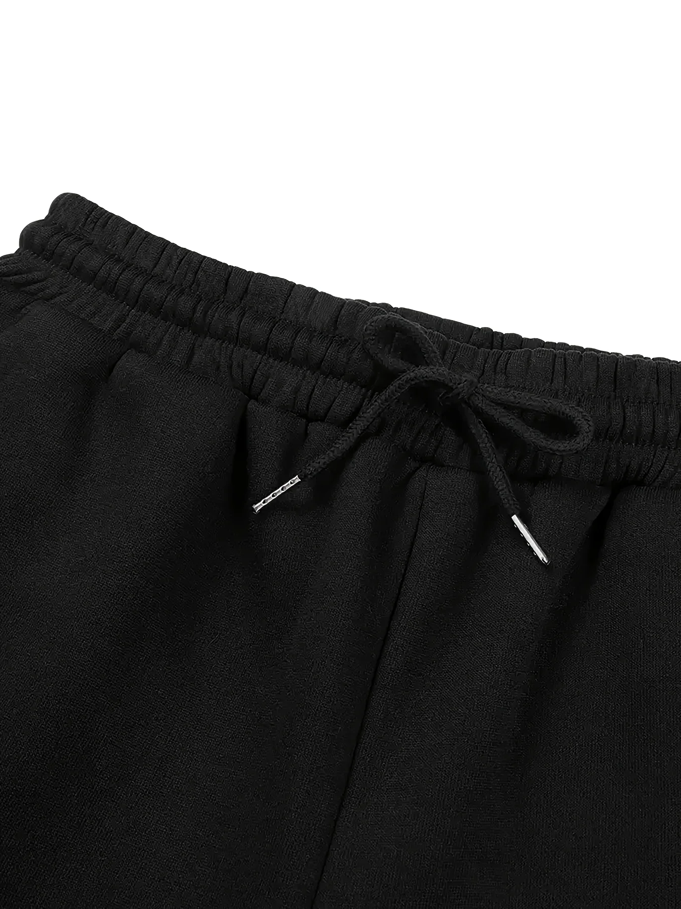 Women's Casual Sportswear Pants with Bear Graffiti Print and Letter Elastic Band Waist and Drawstring Winter Sportswear Pants